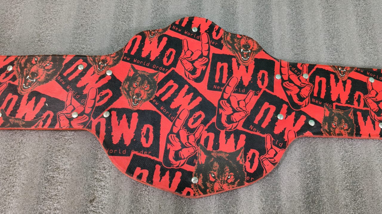 World Heavyweight Wrestling Championship Belt – Custom Red & Gold Edition