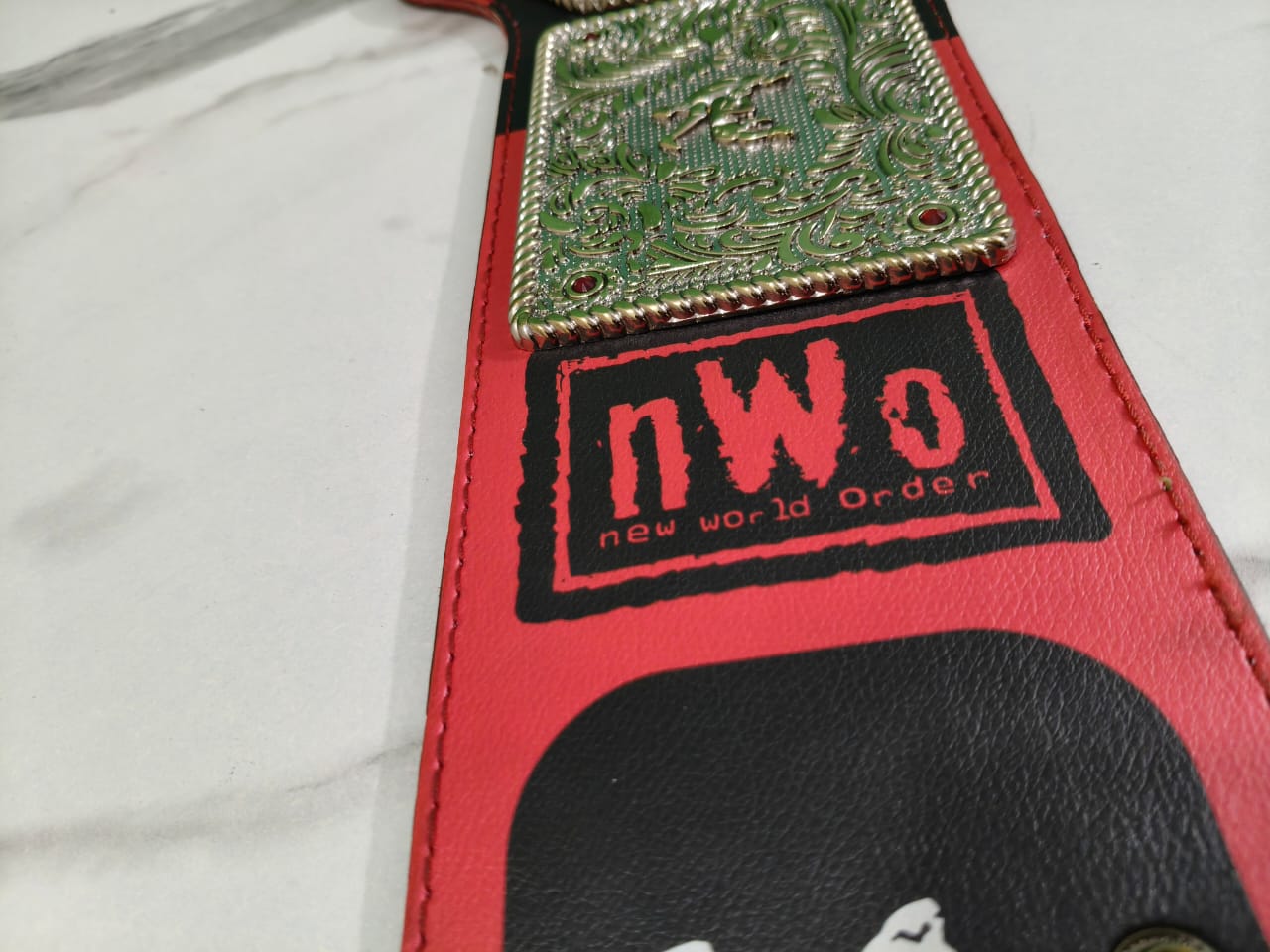 World Heavyweight Wrestling Championship Belt – Custom Red & Gold Edition